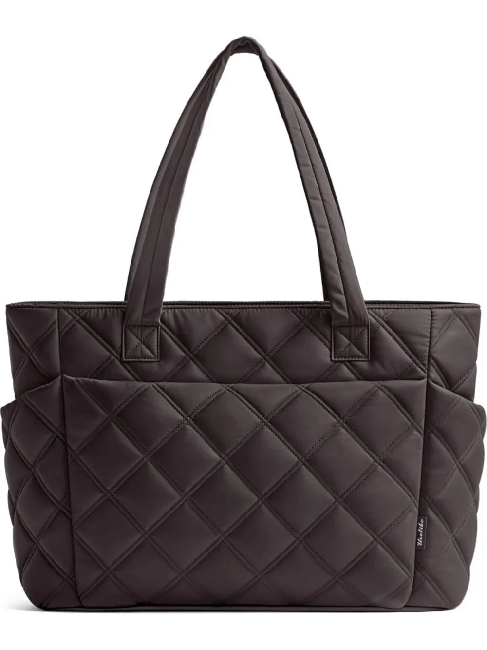 👜Women's Dark Brown Puffer Tote Bags Lightweight Quilted Work For Travel